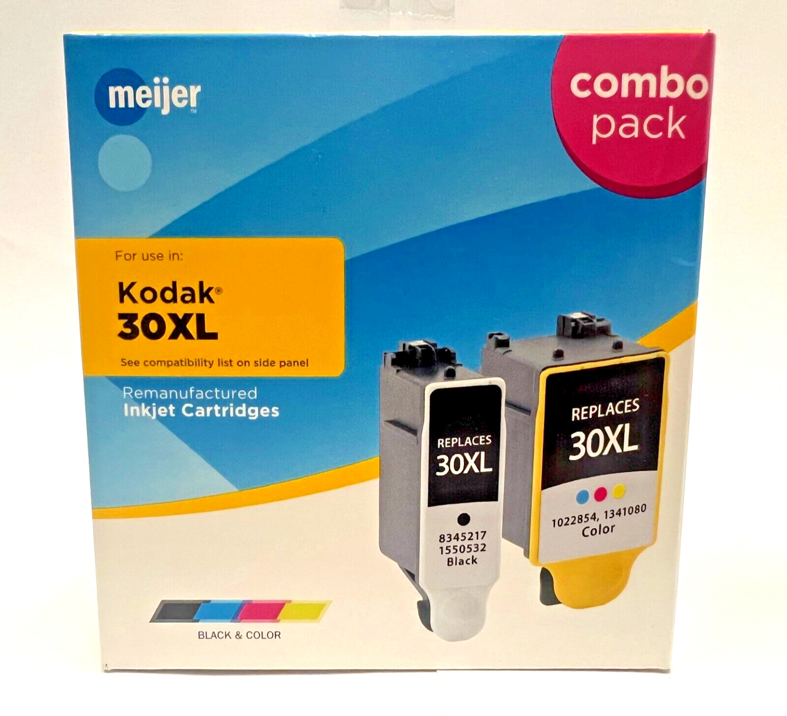 Meijer Remanufactured Ink Cartridges for Kodak 30XL - BLACK & COLOR