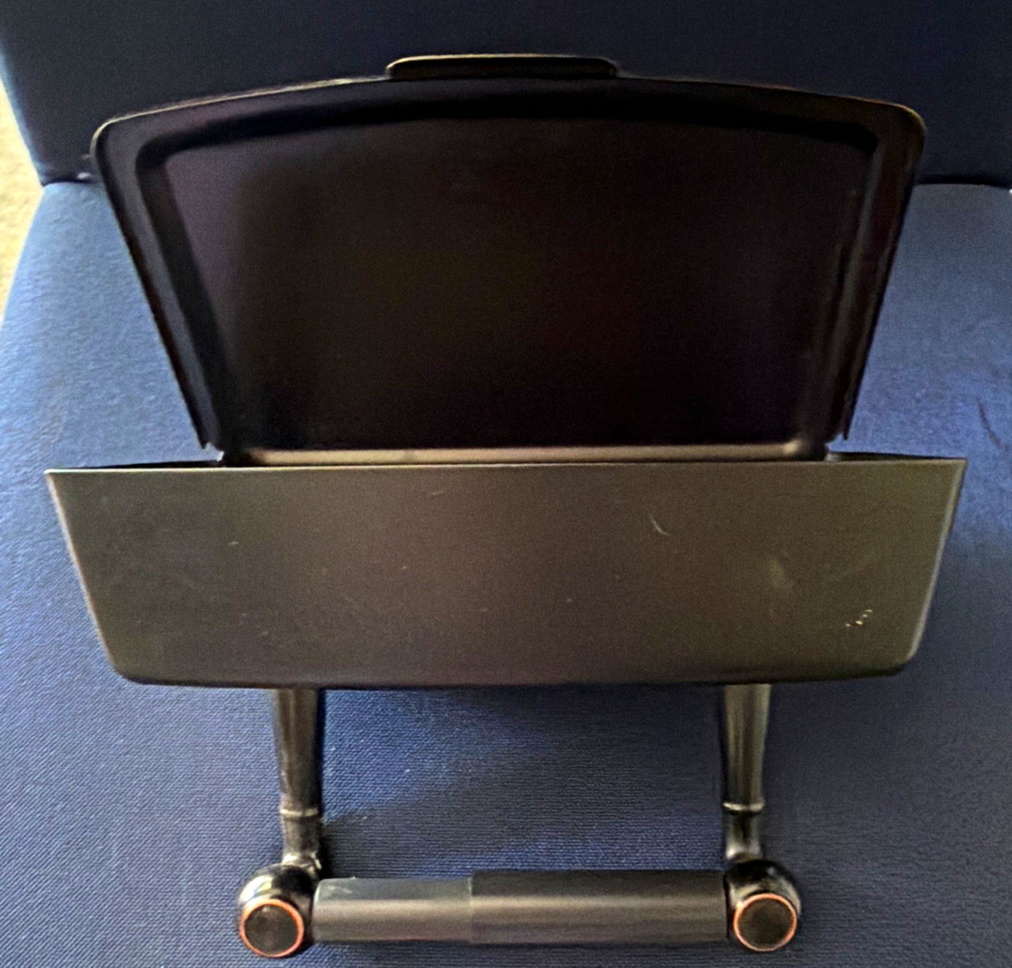 Black Metal Monitor Stand Riser for 1 Monitor with VESA-Style Mounting Plate