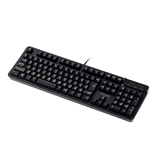 ELECOM Wired Keyboard Premium Membrane Full Keyboard 10 Million Presses