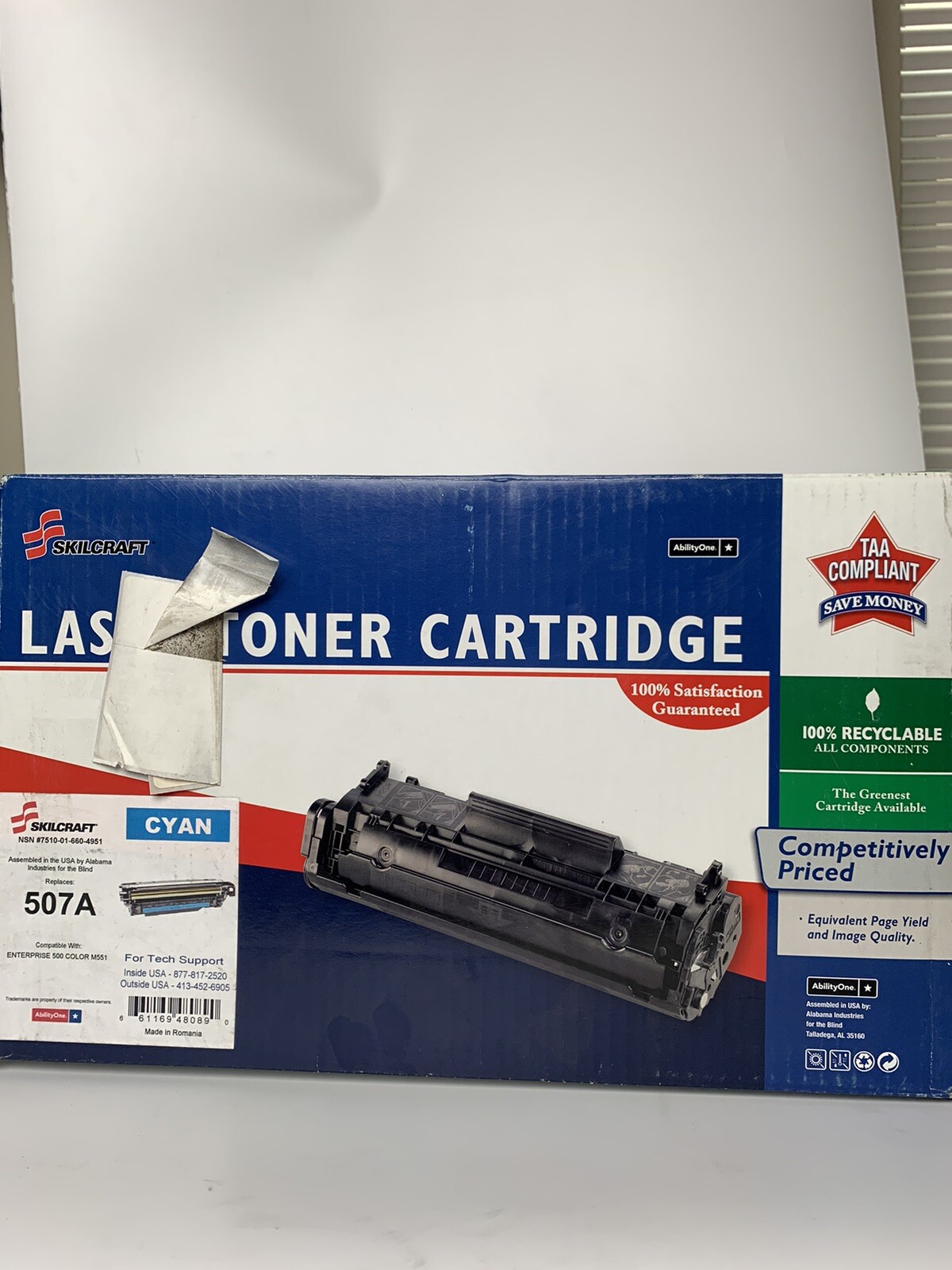 Ability One Laser Toner Cartridge - Cyan - Replaces 507A - For Enterprise 500