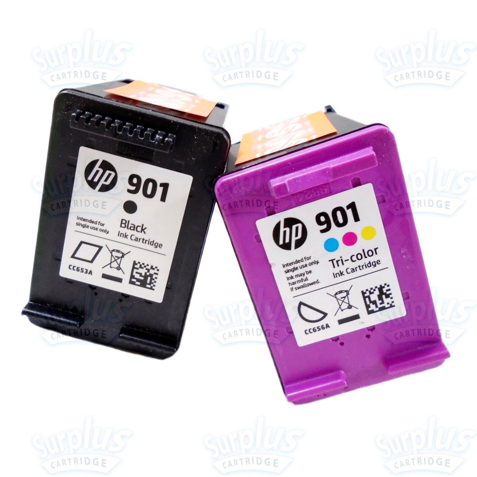 2pk Genuine HP 901 Black & Color Ink J4580 J4640 J4680 J4550 G510g J4500 J4540