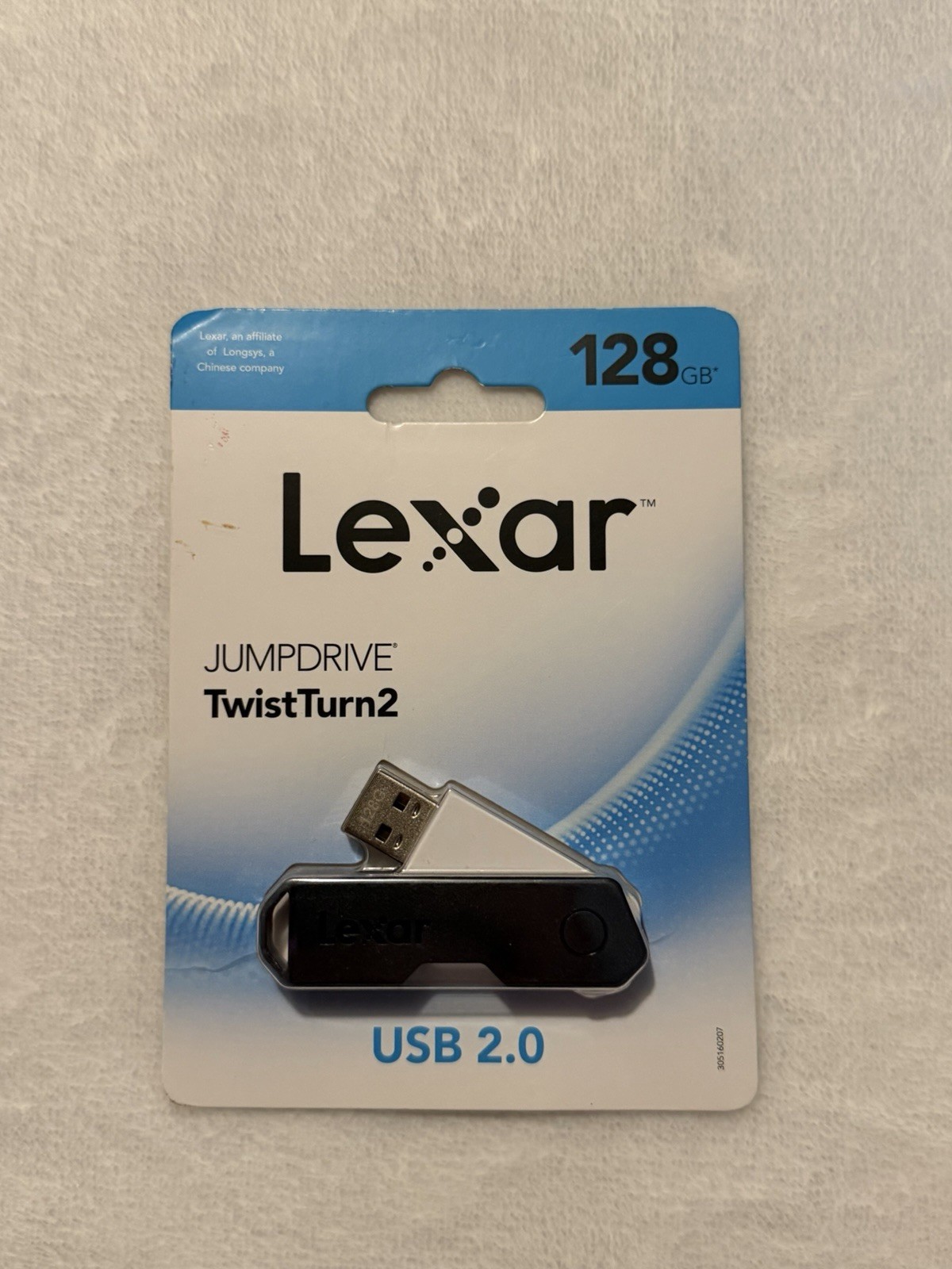 Lexar JumpDrive TwistTurn2 128GB USB 2.0 Flash Drive, Black
