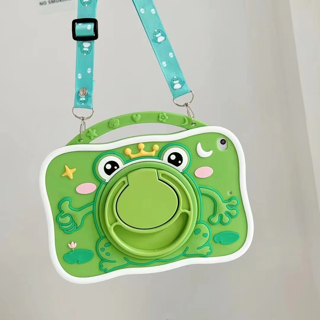 Frog Kids Shockproof Stand Cover For iPad Case 5/6/7/10th Gen Air Mini 4 5 6 