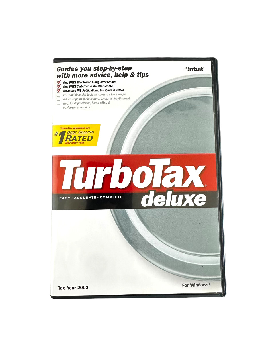 Intuit TurboTax Deluxe Federal Return Tax Year 2002 for Windows