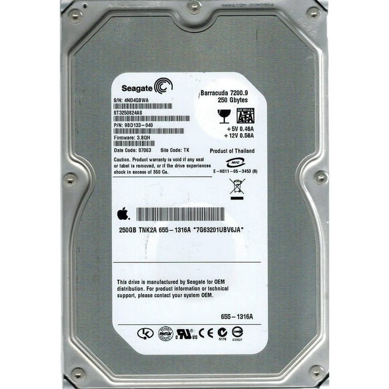 Seagate ST3250824AS 250GB 7.2K 3.5" SATA HDD – Desktop Hard Drive