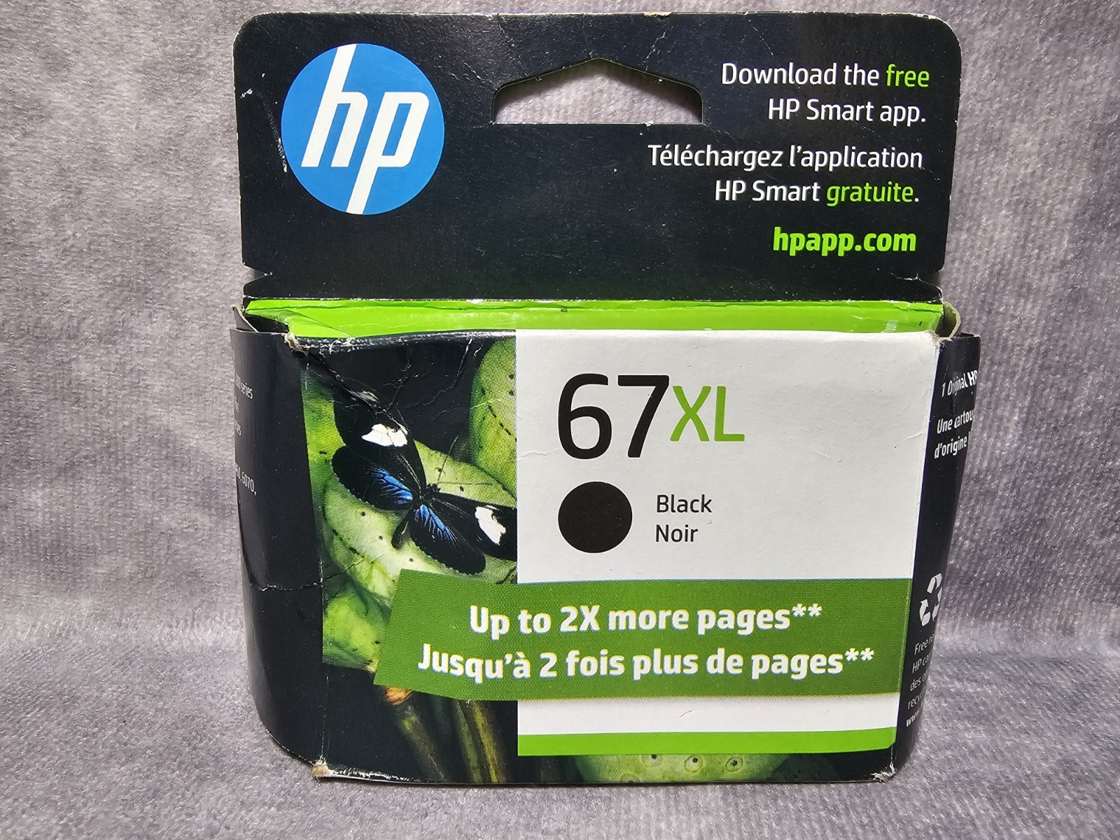 Genuine HP 67XL Black Ink Cartridge High Yield Original 3YM57AN New Exp 02/2027+