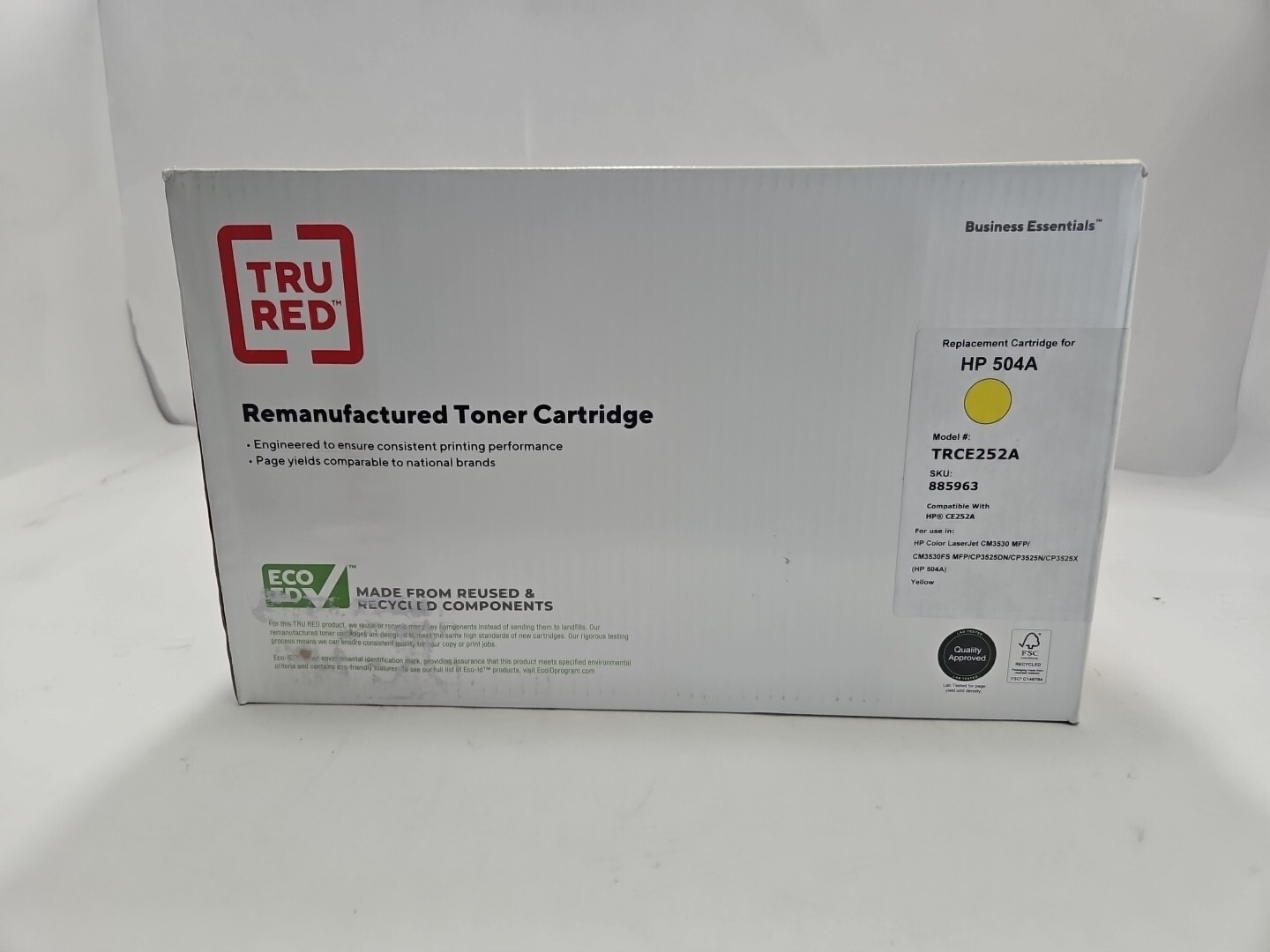 NEW TruRed  HP 504a Yellow Toner (CIT) Hewlett-Packard Govt. Surplus
