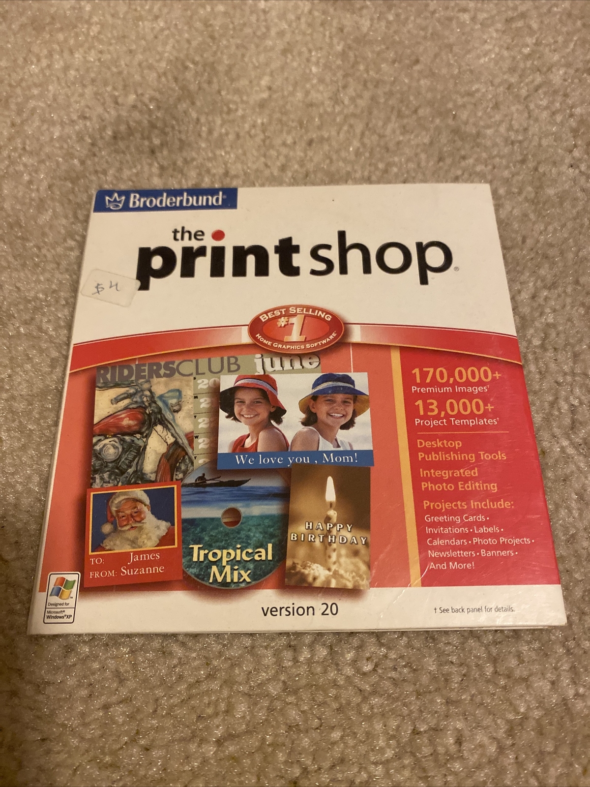 VINTAGE THE PRINT SHOP 20 SOTWARE BY BRODERBUND ~ 2 CD-ROM SET