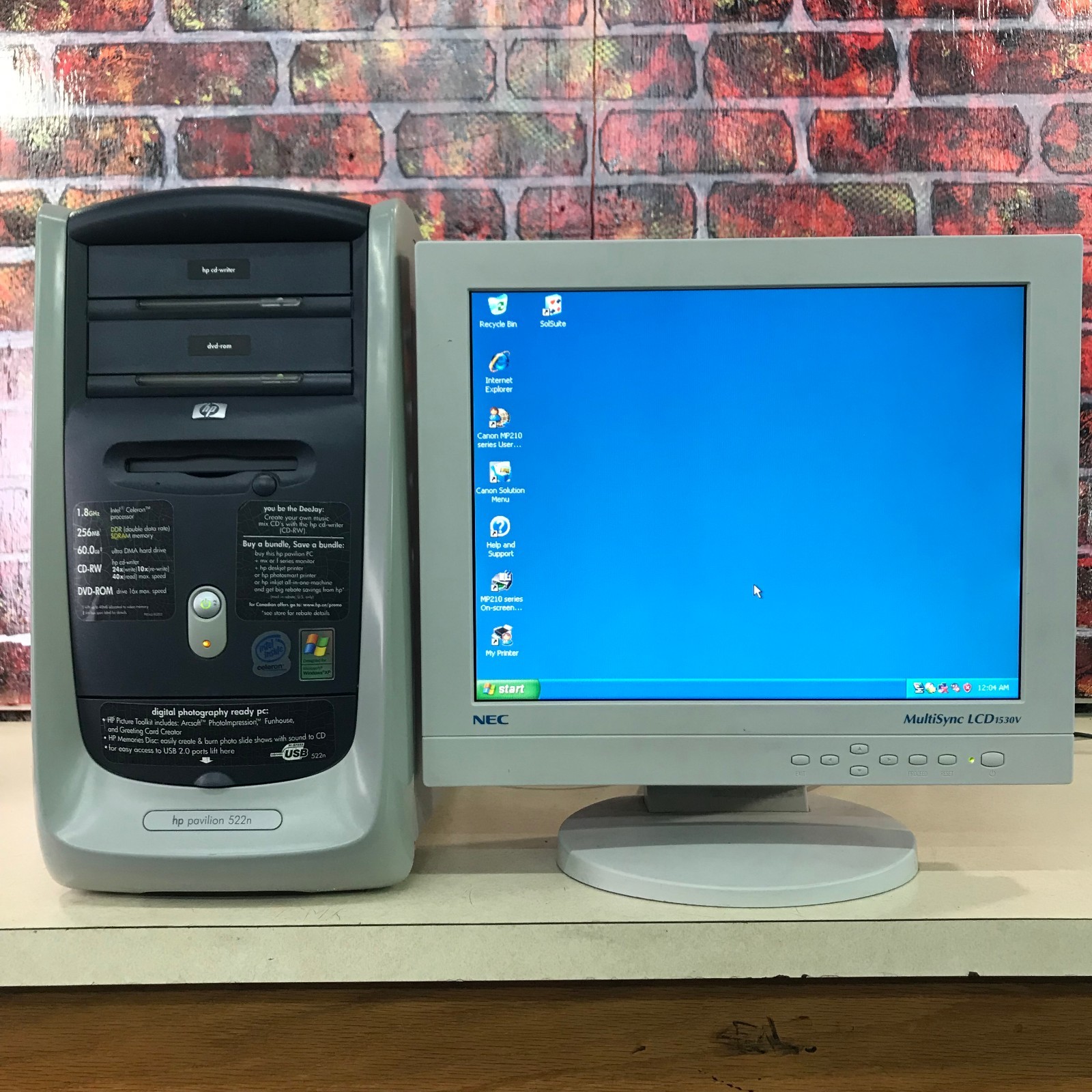 HP Pavilion 522n PC for Retro Gaming Celeron 1.80GHz 1.25GB RAM (Windows XP)