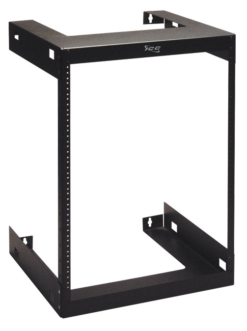ICC ICC-ICCMSWMR15 15 RMS 18in Deep Wall Mount Swing Rack Frame Black