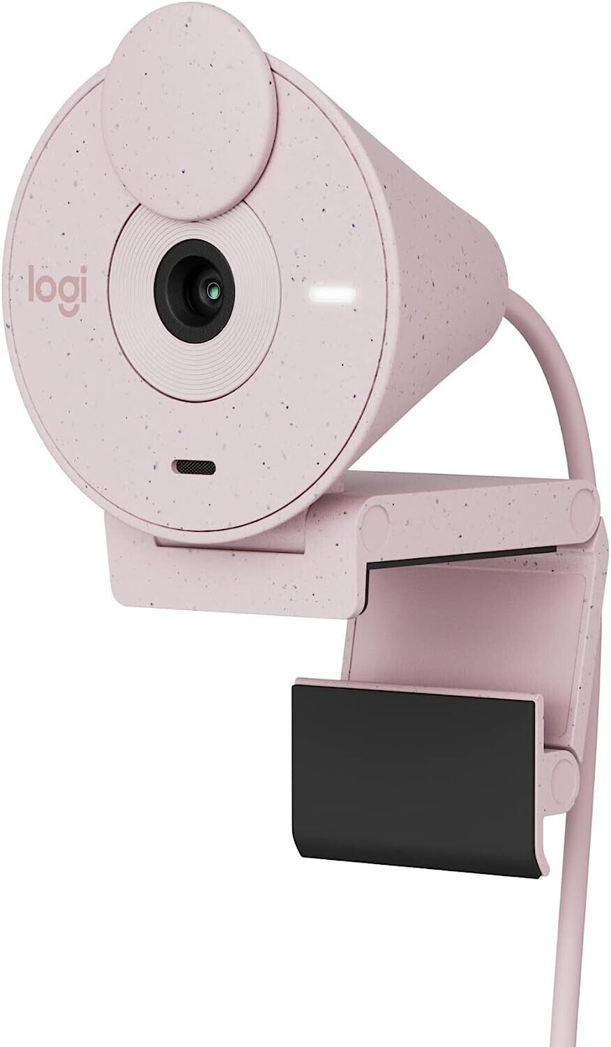 Logitech Brio 300 Rose Noise Reducing Mic and 1080P Webcam with Shutter