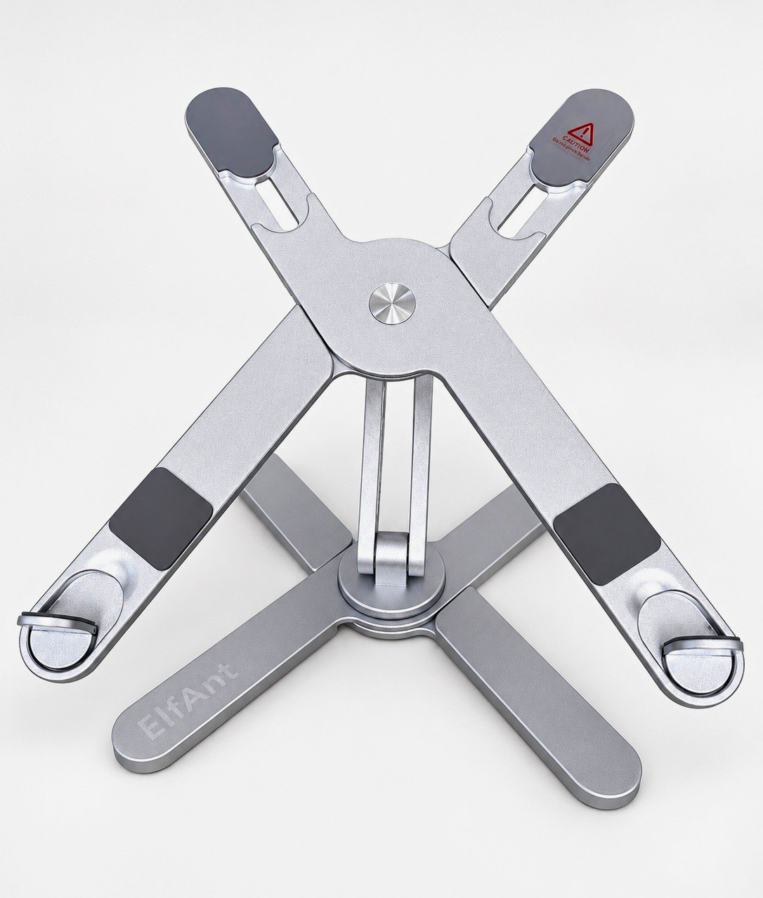 ElfAnt Adjustable Foldable Anti-Slip Aluminum Laptop Stand/Riser Silver