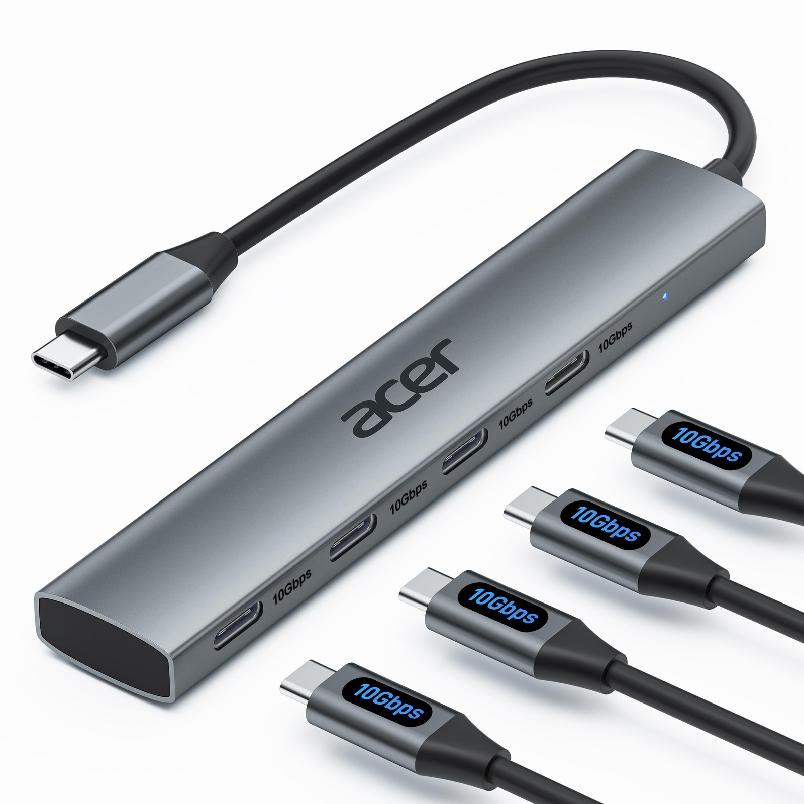USB C Hub, 10Gbps Type C Splitter with 4 USBC 3.2 Port, High Speed Type C Mul...