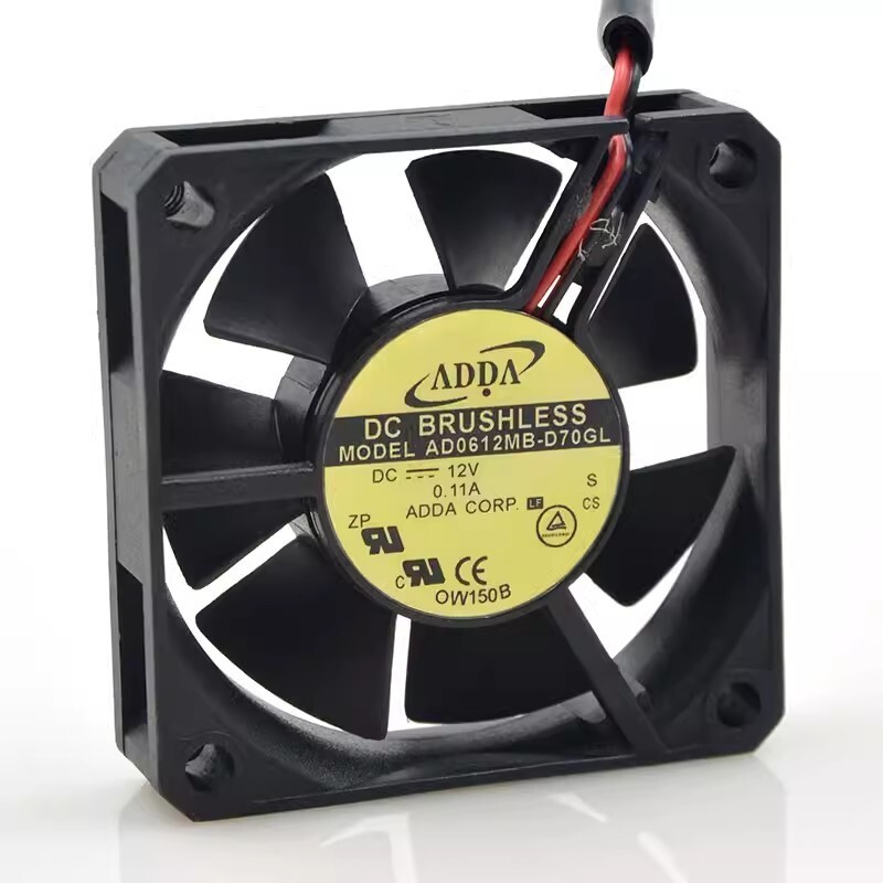 ADDA AD0612MB-D70GL 6015 DC12V 0.11A 6CM 2-Wire Cooling Fan
