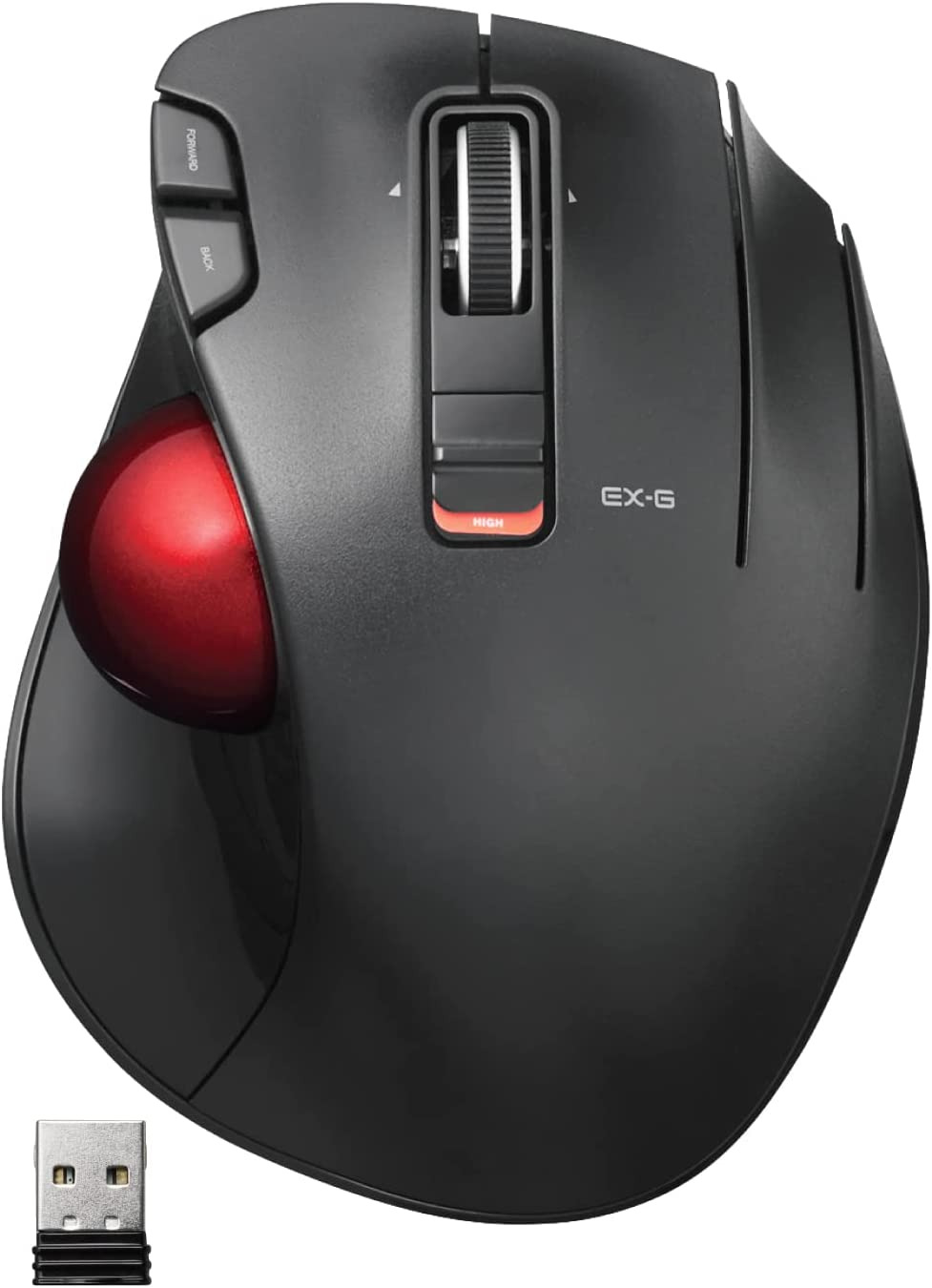 EX-G Trackball Mouse, 2.4Ghz Wireless, 6-Button Function with Smooth Tracking