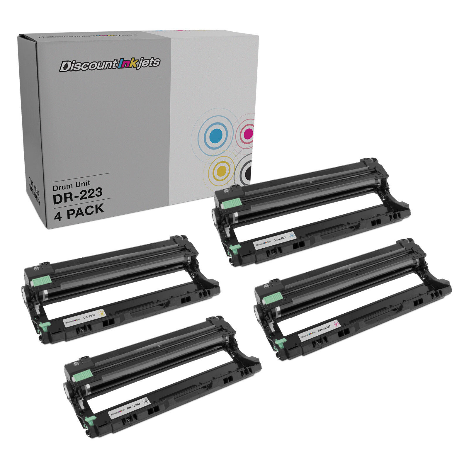LD Compatible Brother DR-223 Drum Unit Set (Black, Cyan, Magenta, Yellow)