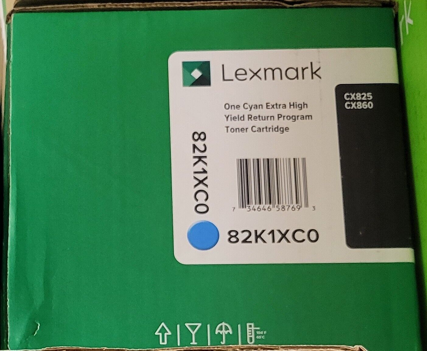 Lexmark 82K1XC0 Extra High Yield Cyan Toner Cartridge