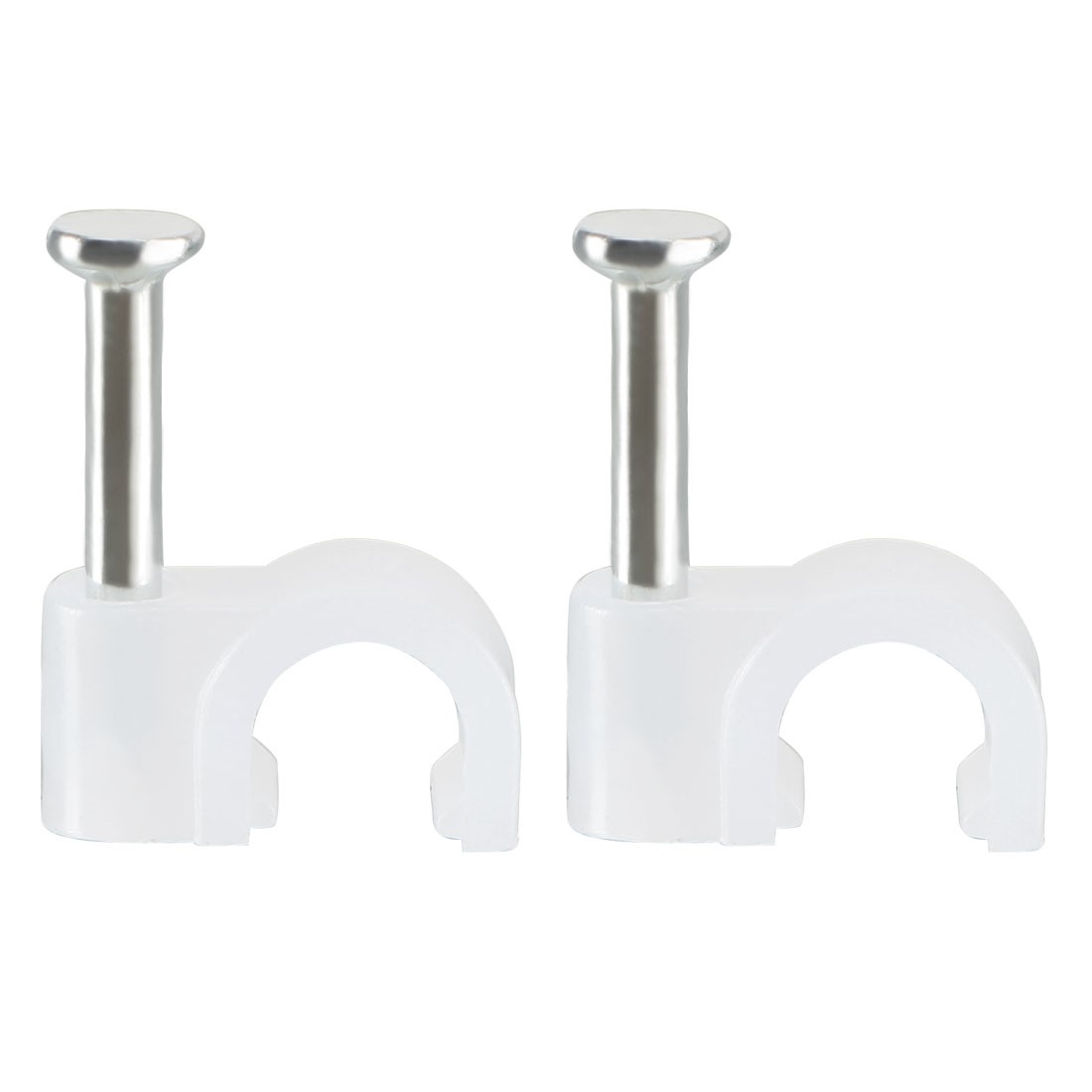 200pcs Wall Mount Coax Electric Cable Wire Clip Fastener Saddle 6mm Width White