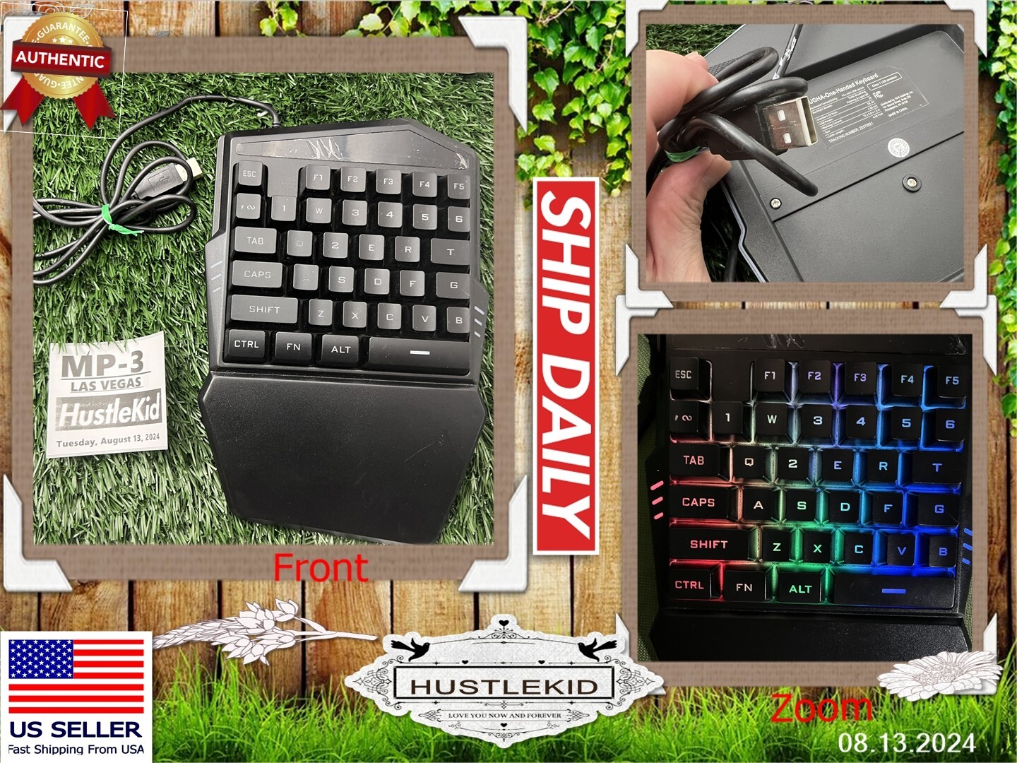 RedThunder One Handed Gaming Keyboard RGB Backlit 35 Keys Portable Mini Gaming🔥