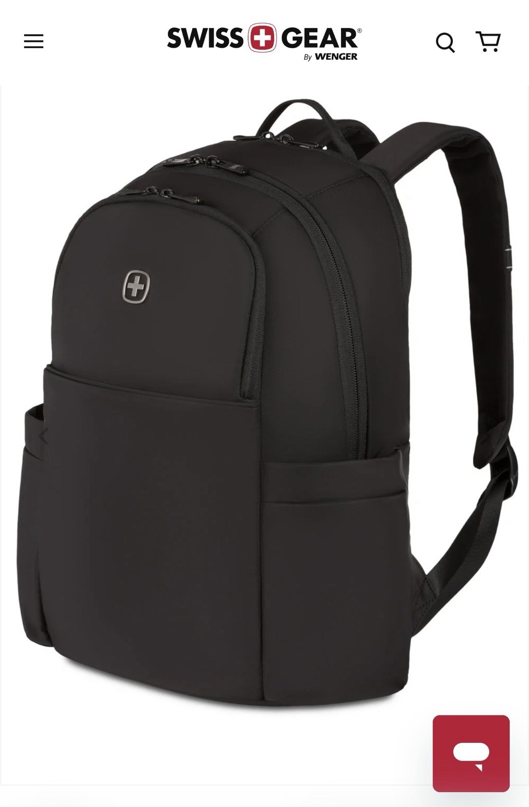 SwissGear 5719 Black Padded Polyester Laptop Backpack 15in w/ NEW with tags 