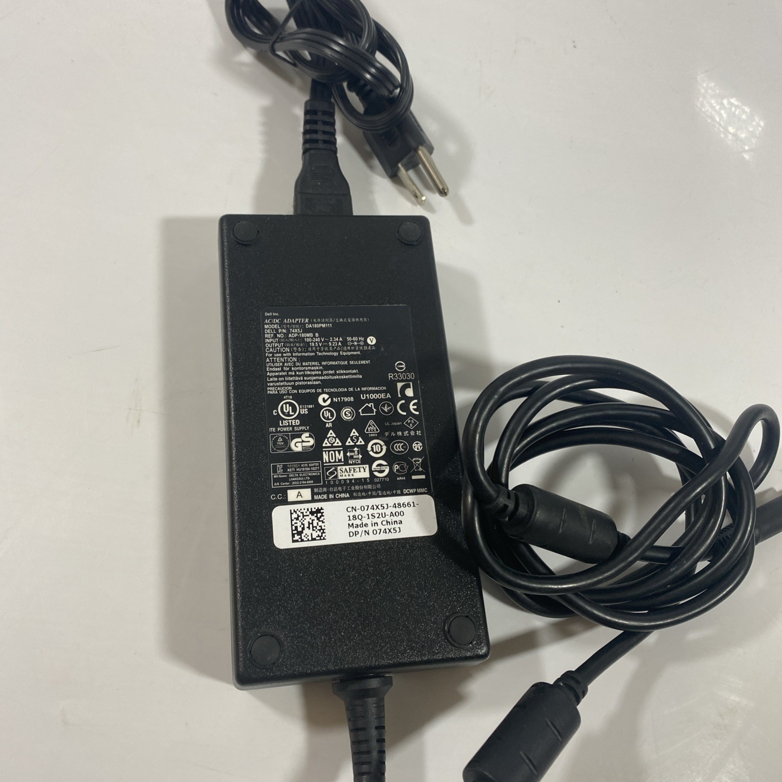 DELL DA190PM111 90W Genuine Original AC Power Adapter Charger