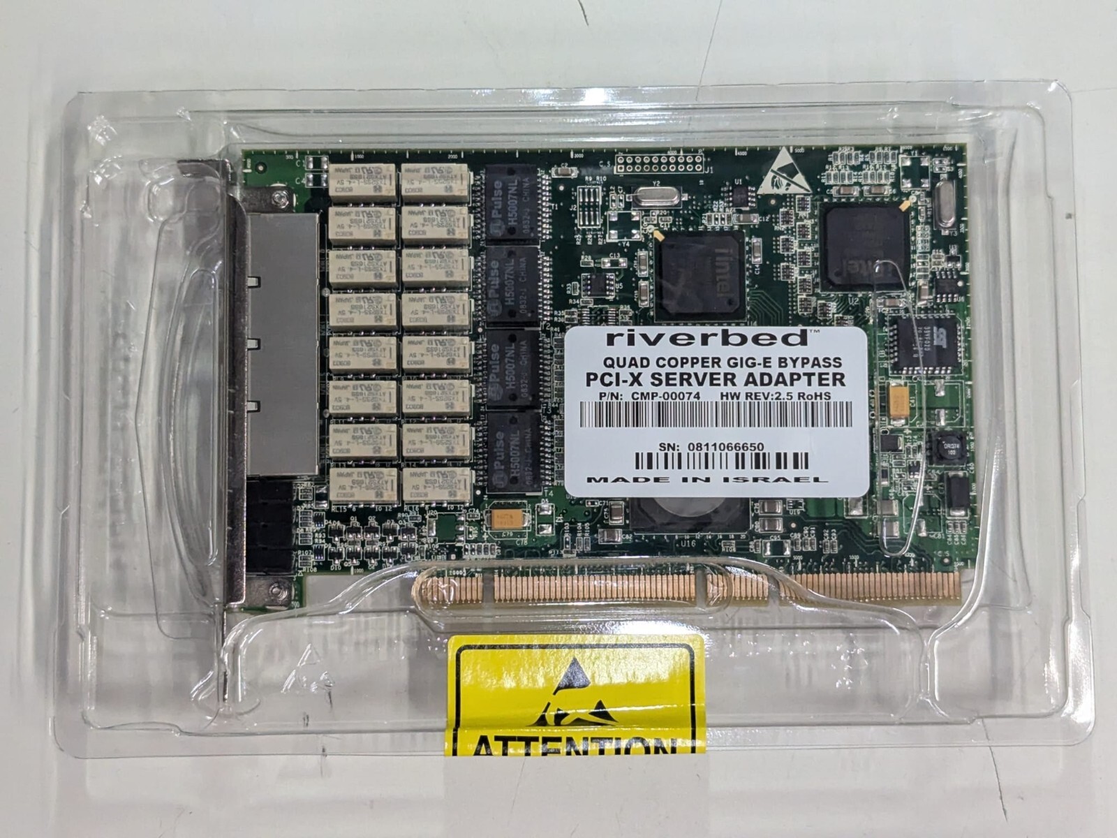 Riverbed / Silicom PXG4BPi Quad Port Gigabit PCI-X Ethernet Adapter CMP-00074