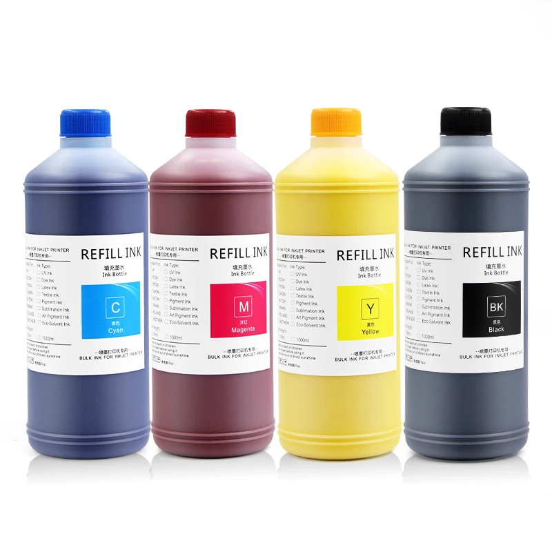 1000ML 4Colors Universal Pigment Ink for HP Designjet 800 500 700 750 1000 1055