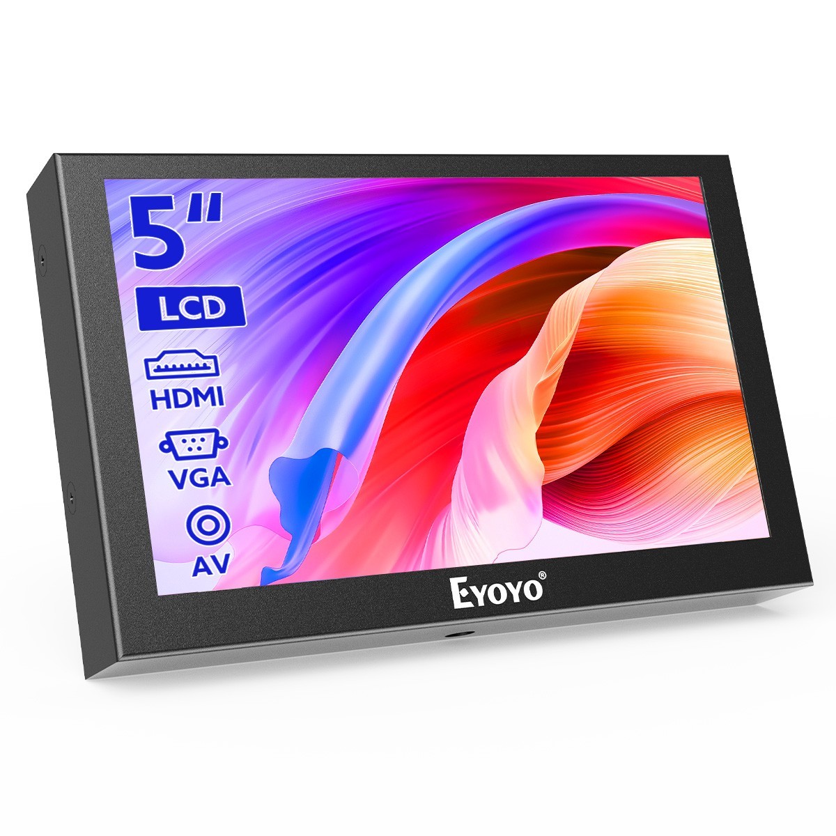 Eyoyo 5" Inch Portable Small Video Monitor Car Rear View Monitor HDMI/VGA/BNC/AV
