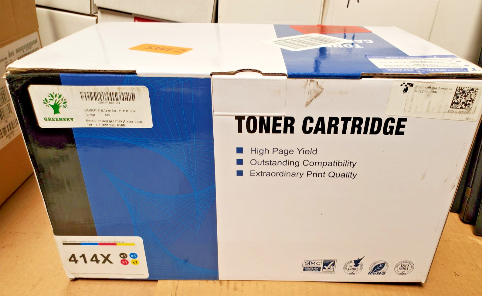 GREENSKY 414X Toner Cartridge Compertbl HP Color LaserJet Pro-M455dn and M454dw