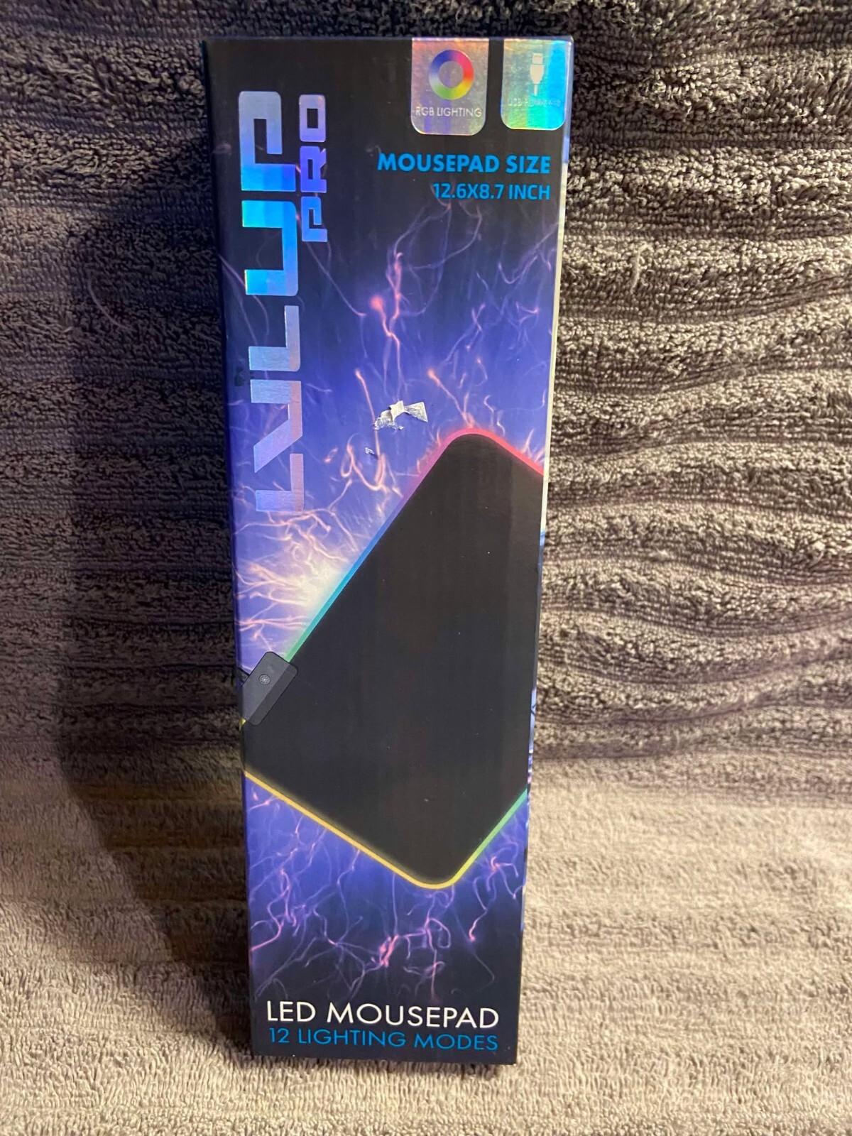 Vivitar LVLUP Mousepad, LED with 12 Lighting Modes, New -A2
