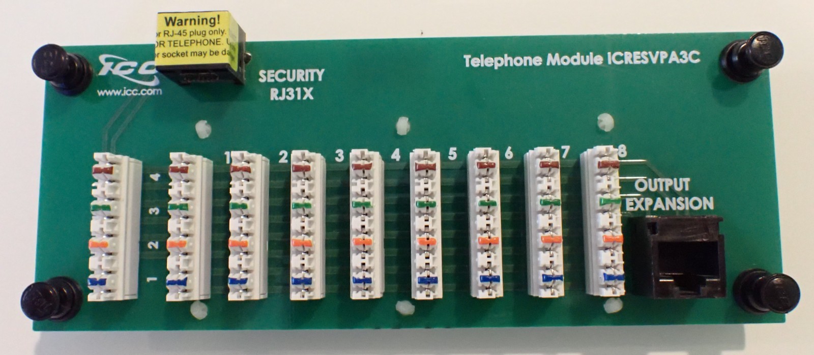 ICRESVPA3C Telephone Line Module – NEW – Voice Distribution Panel