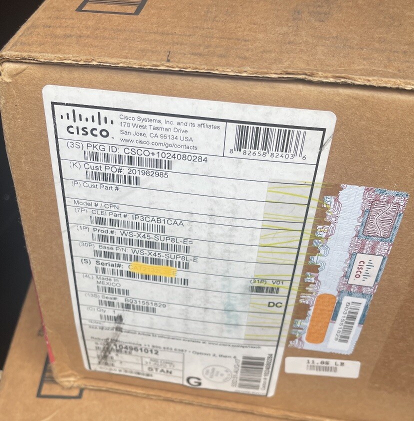 New Cisco WS-X45-SUP8L-E Catalyst 4500-X Switch Module Two Years Warranty