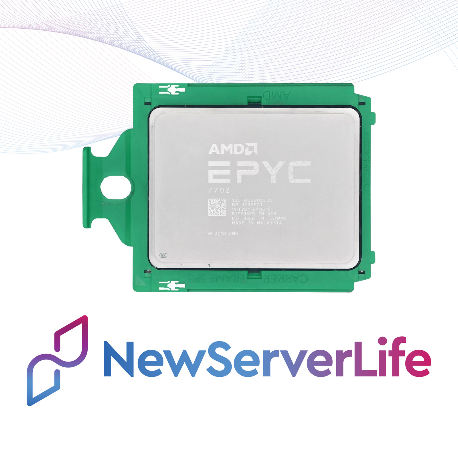 CPU AMD Epyc 7702P 2.0GHz 64-Core 256MB 200W 100-000000038 UNLOCK Processor
