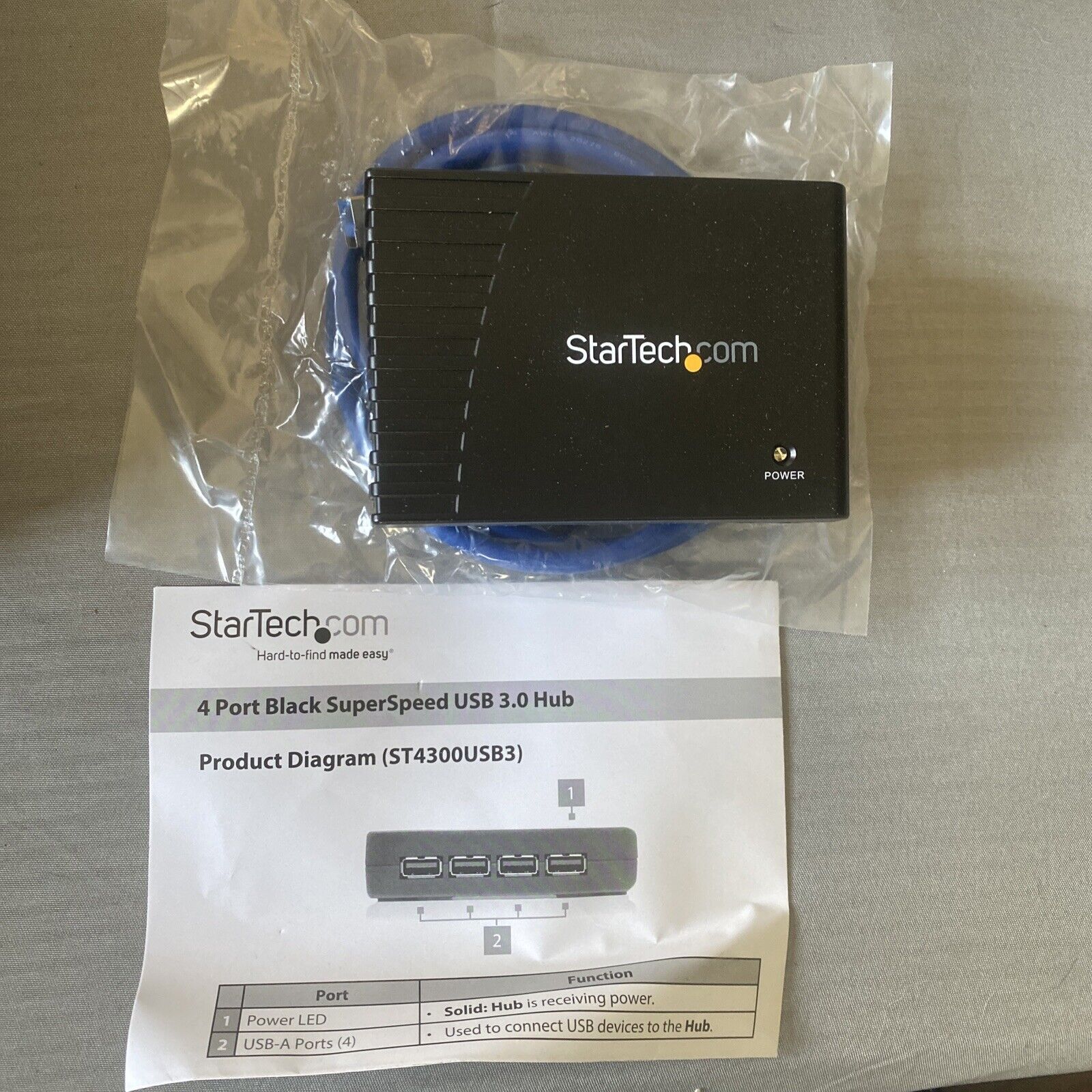StarTech.com 4 Port SuperSpeed USB 3.0 Hub ST4300USB3