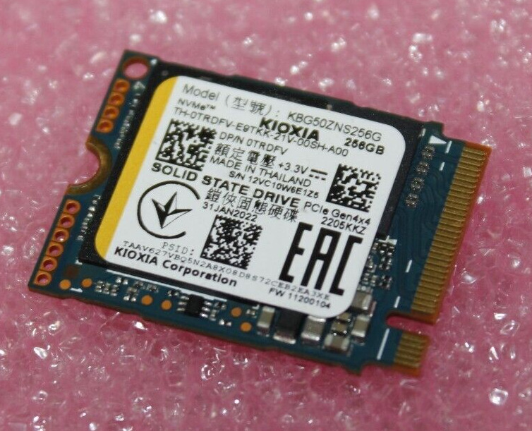 Kioxia Toshiba BG5 256GB KBG50ZNS256G SSD M.2 NVMe 2230 PCIe Gen4x4 DP/N 0TRDFV