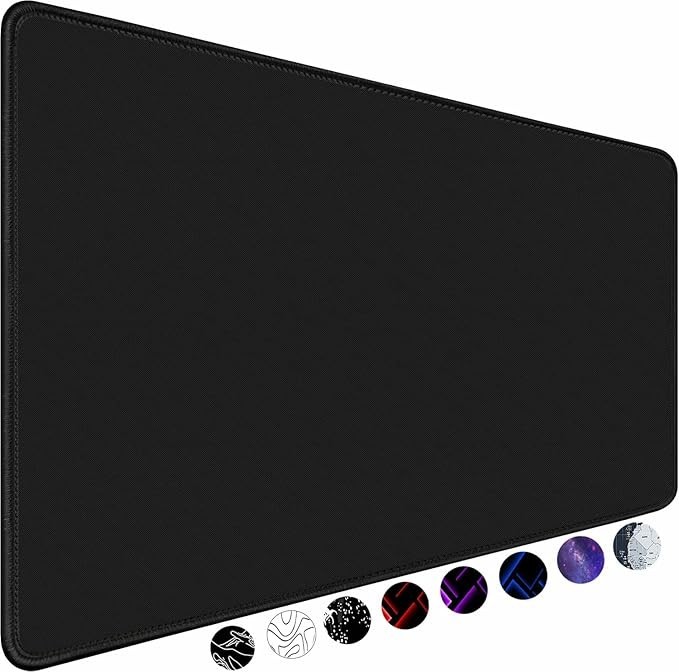 Large Gaming Mouse Pad with Non-Slip Rubber Base,Stitched Edge,Desk mat