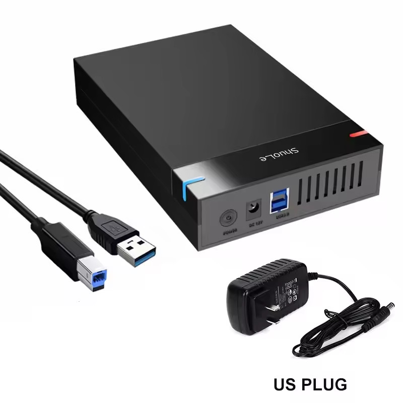 3.5 Inch SATA HDD Enclosure USB 3.0 External Hard Drive Case Supports 10TB