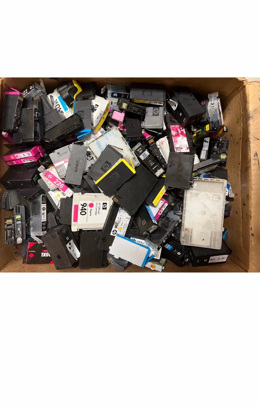 LOT OF 50 EMPTY INK CARTRIDGES FOR STAPLES or OFFICE MAX REWARDS / REBATE