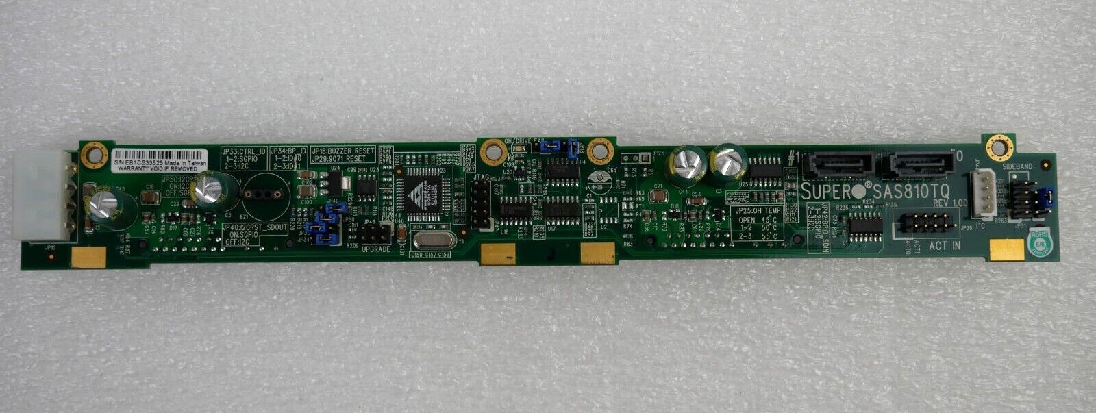 Supermicro SAS810TQ SAS/SATA 1U Server Backplane Card
