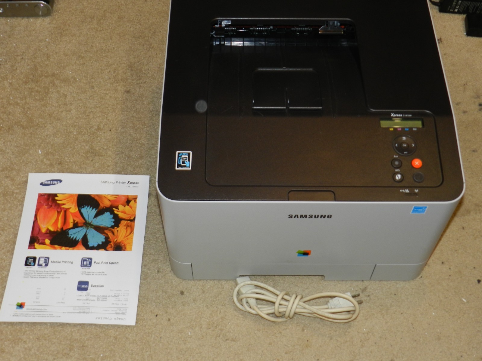 Samsung Xpress C1810W Wireless Color Laser Printer TESTED WORKS ONLY 3309 PAGES
