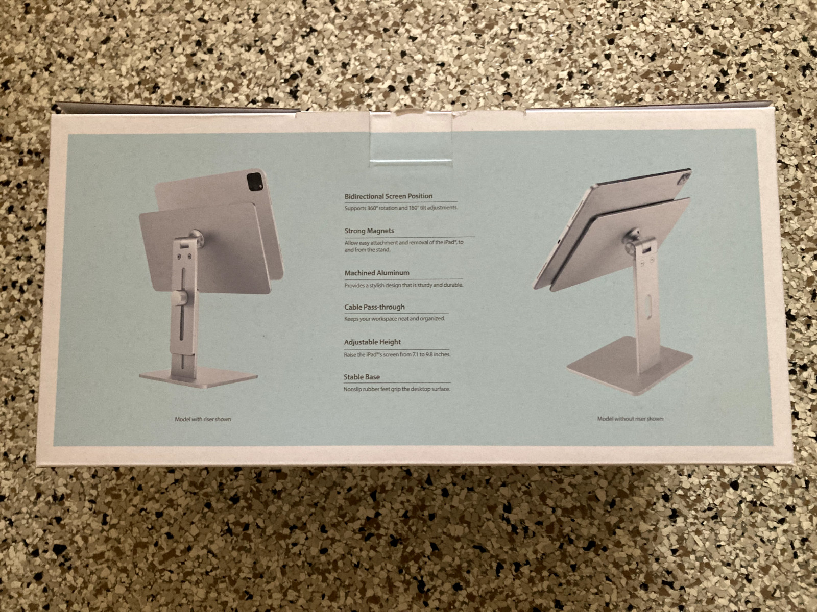 Gabor 12.9" Height Adjustable Aluminum Magnetic Tablet Stand Apple iPad Pro 3-6