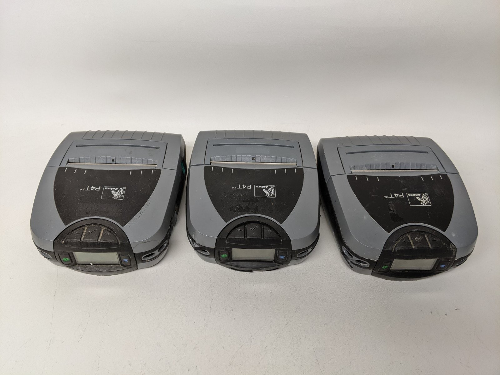Lot of 3 Zebra P4T Mobile Thermal Transfer Label Printers P4D-DUB0000-00 Unteste
