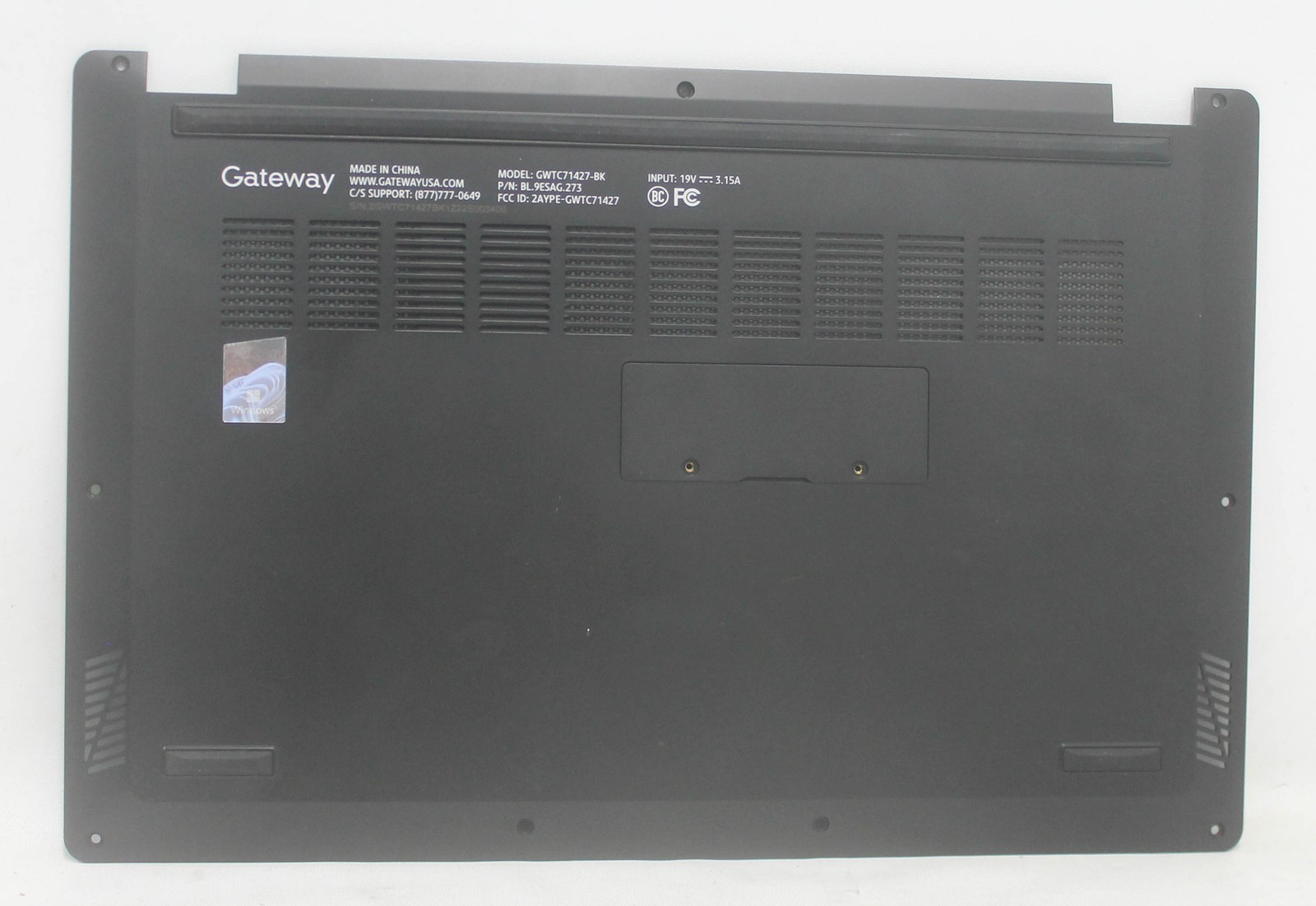 GWTC71427-BK-BASE Gateway Bottom Base Cover Black Gwtc71427-Bk "GRADE A"