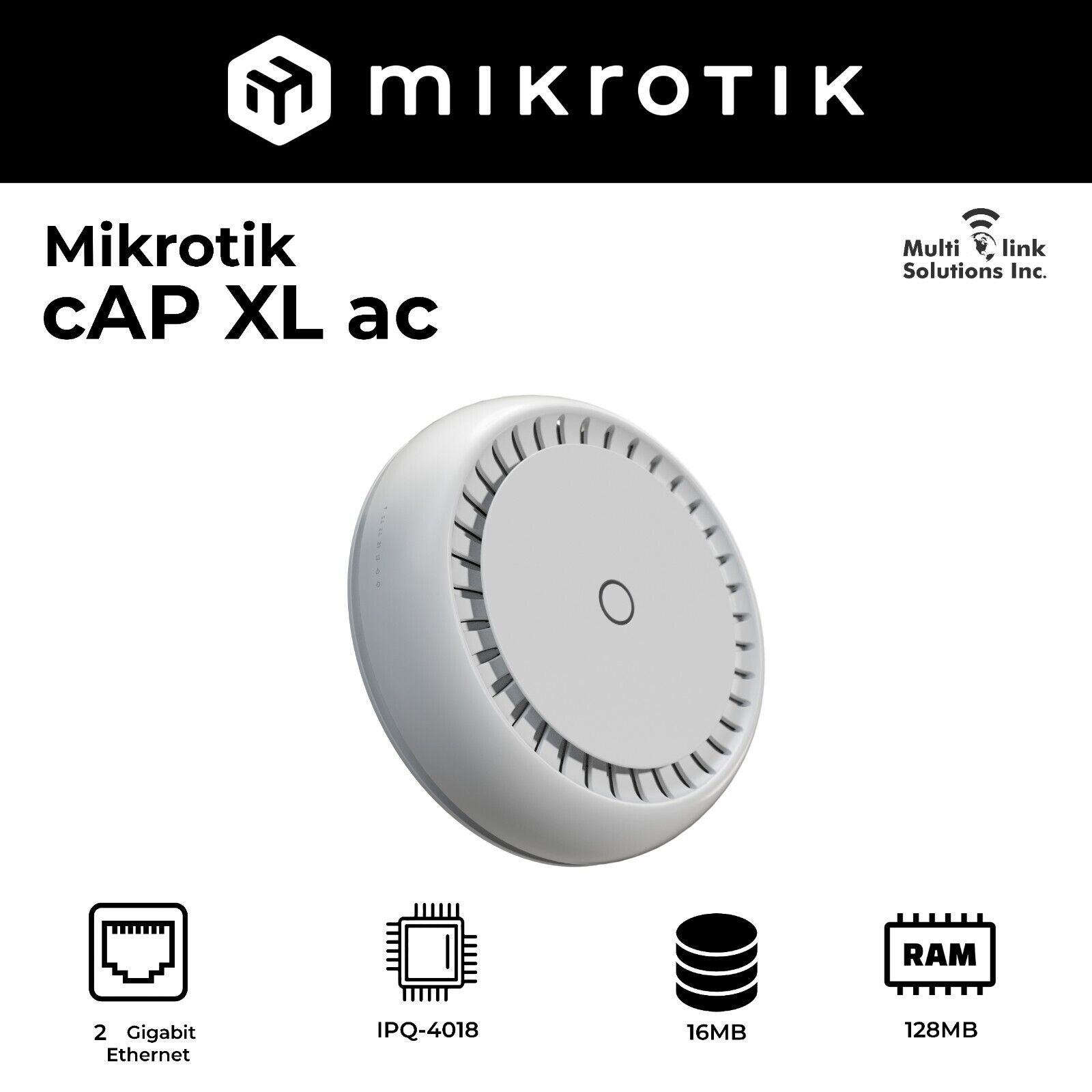 Mikrotik cAP XL ac US version Dual Band Dual Chain 2 x 10/100/1000 Ethernet port