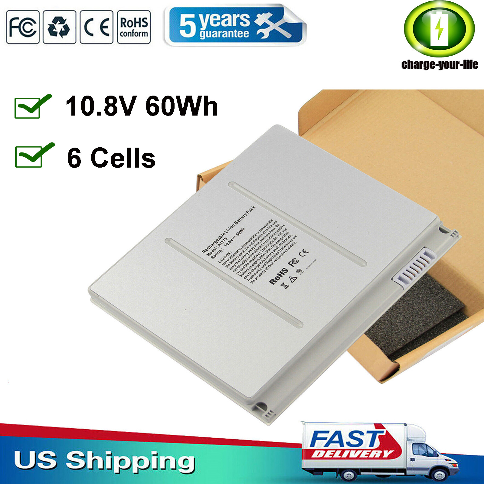 A1175 A1211 Battery for Apple Macbook Pro 15" A1226 A1260 A1150 (2006-2008)