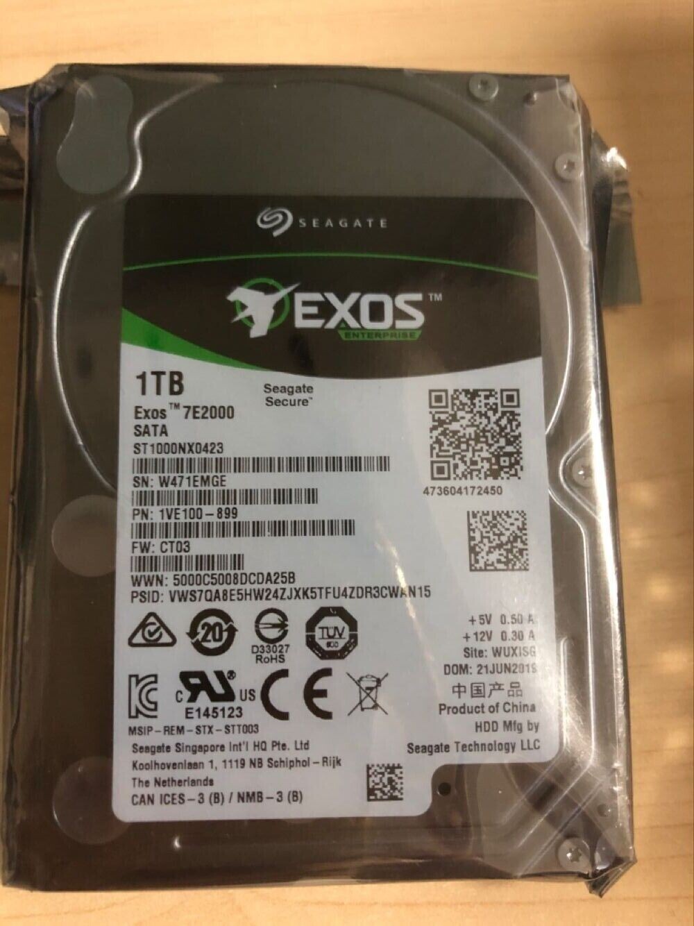 NEW Seagate Enterprise 1 TB,Internal,7200 RPM,2.5 inch ST1000NX0423 Hard Drive