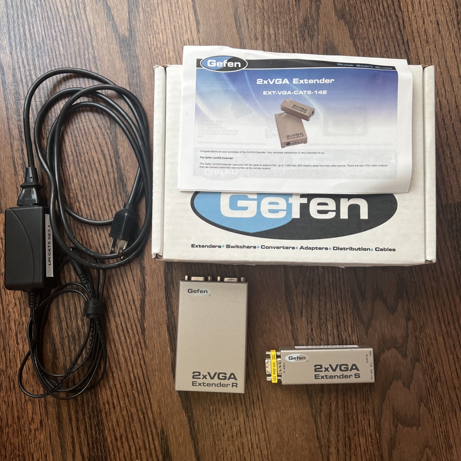 GEFEN 2X VGA Extender R and S Video Receiver Sender w Original Box EXT VGA CAT5