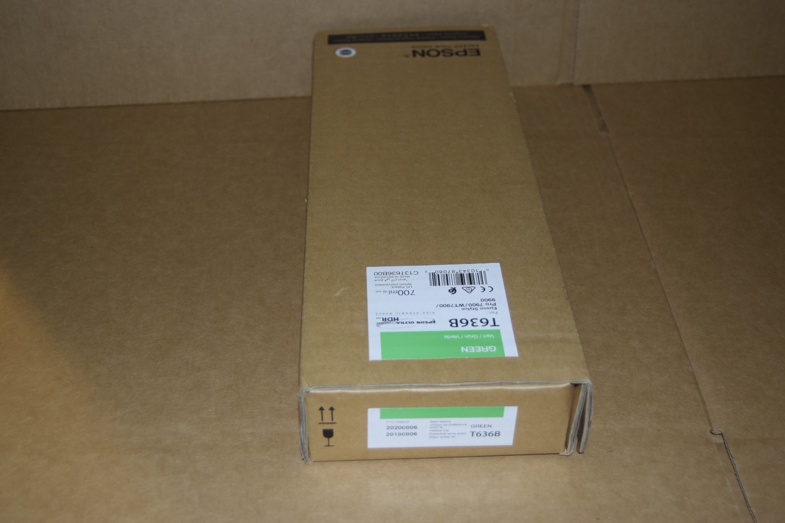 New OEM Genuine Epson Green Ink Cartridge T636B Stylus Pro Verde