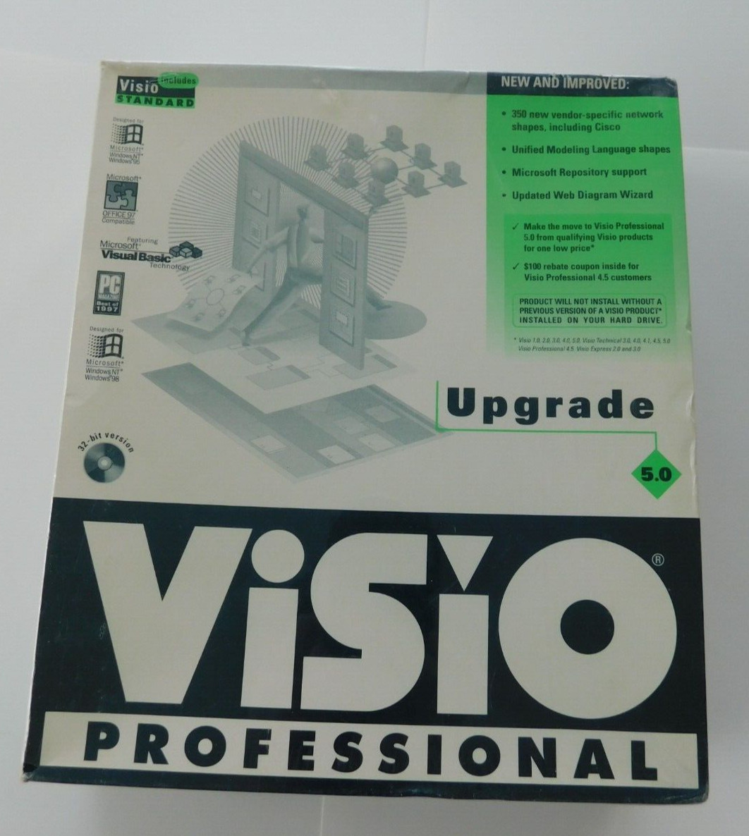Visio Professional 5.0 Upgrade Brand New Sealed
