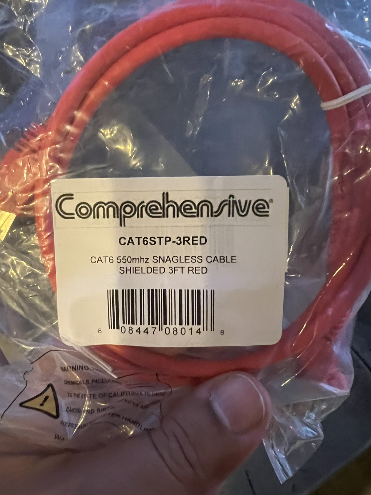 10 Comprehensive CAT6-3RED Cat6 3ft Red Snagless Cable Shielded 550MHz Ethernet